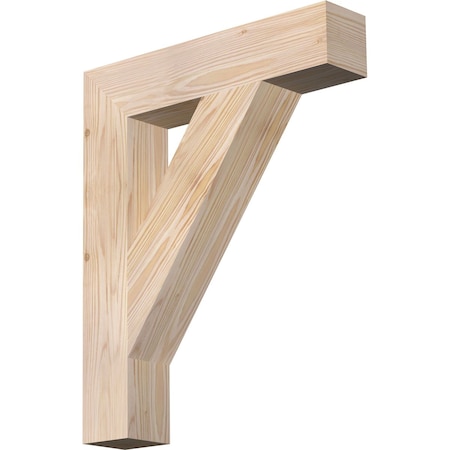 Ekena Millwork Traditional Block Smooth Bracket, Douglas Fir, 3 1/2"W x 18"D x 22"H BKT04X18X22TRA05SDF